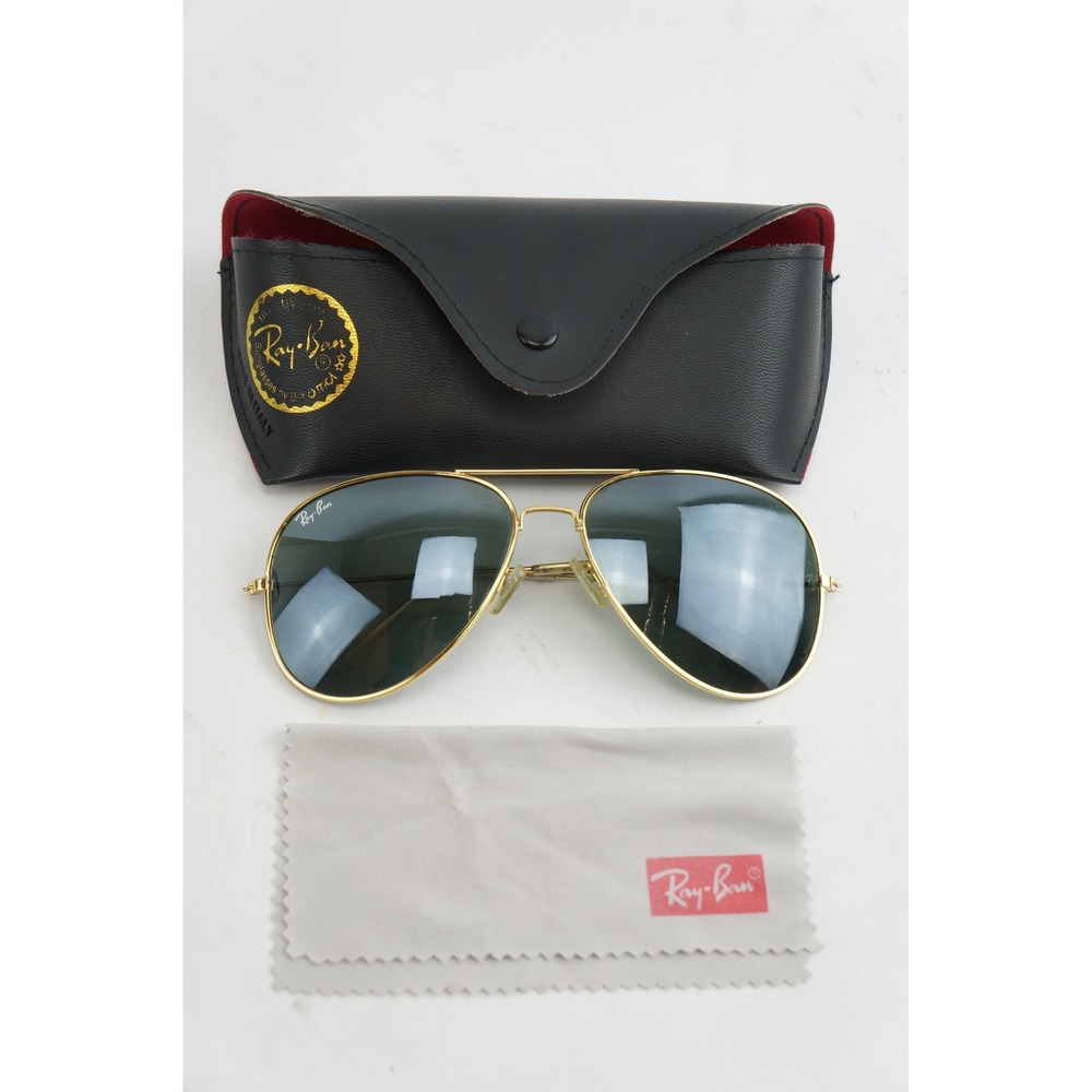 Ray-Ban Aviator Sunglasses Frame Only + Case Classic Pilot RB3025 Good